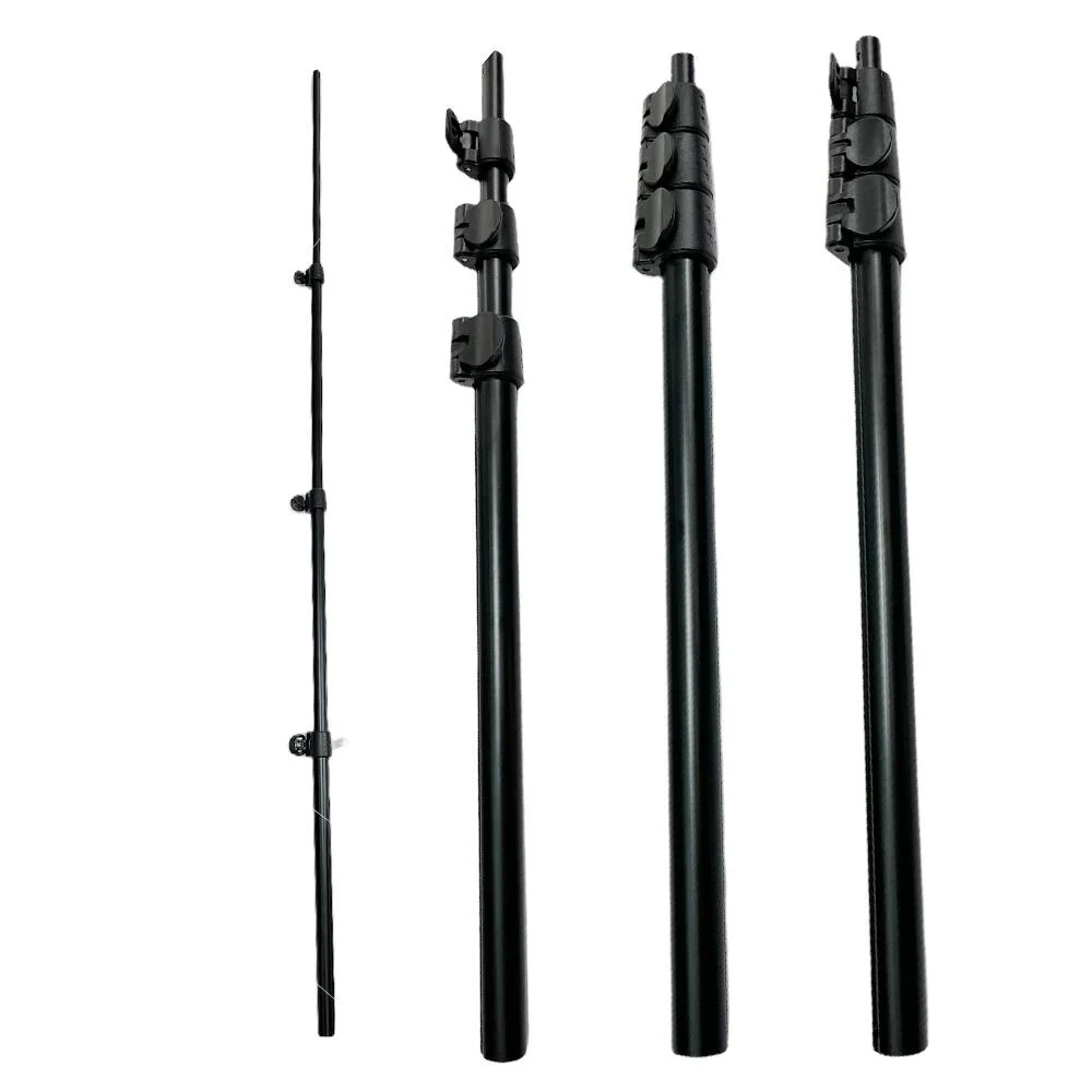 10 Feet Heavy Duty Rod Metal Adapter Extension Aluminum Telescopic Pole