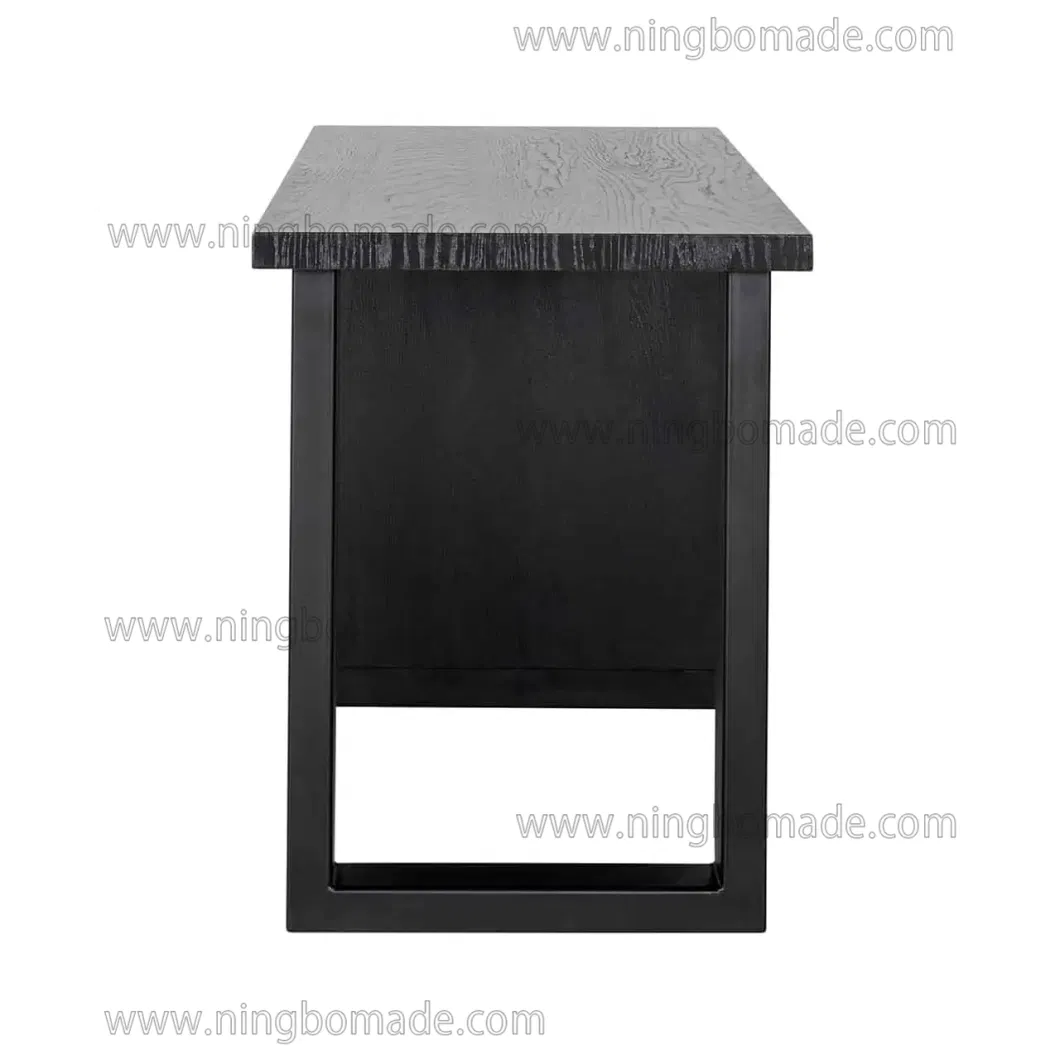 Oakura Elegant Furniture Brush Black Timber Veneer Desk