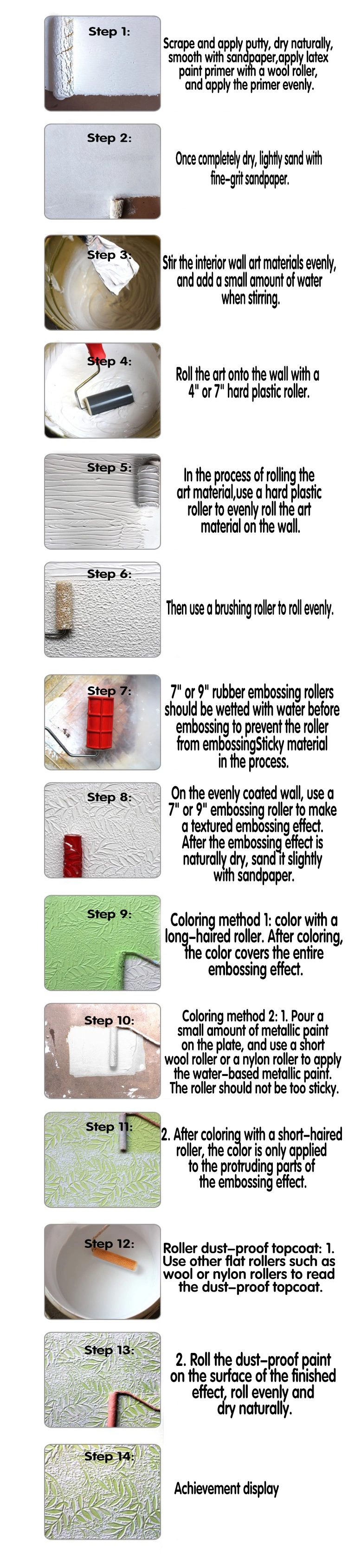 Supply Design Roller for Paint and Soft Rubber Wall Decorative