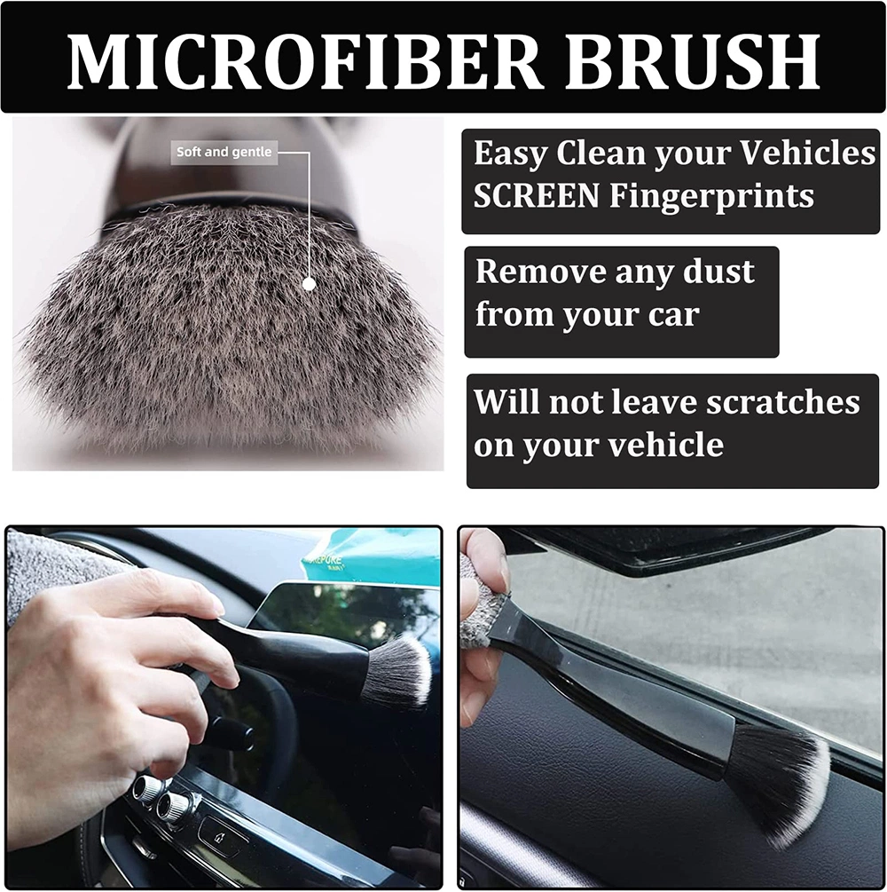 Double Head Car Detailing Interior Auto Brushes for Car Air Vents Dashboard Screen Clean Brush