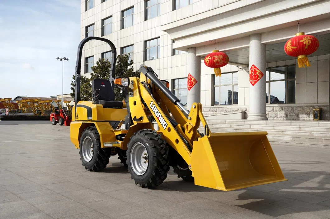 Lugong Skid Steer with 4 in 1 Bucket Mini Front End Loader