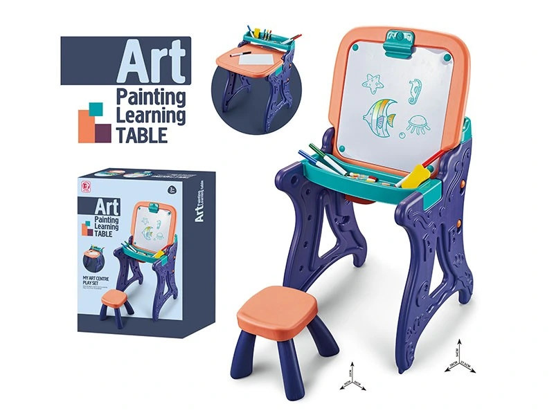 Kids Educational Art Painting 2 in 1 Drawing Board Learning Table Double Side Stand Board Toy