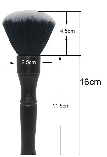 24cm Car Interior Black Detail Brush and Red Cleaning Brush