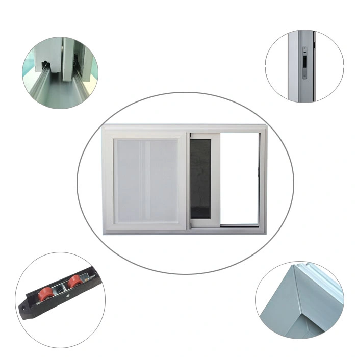 2022 Space Saving CE Approved Touch Lock Clear Float Glass UPVC Sliding Iron Window Grill Color Frame for Office Building