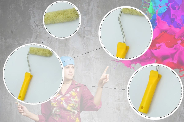 Low Price Medium Density Paint Roller with Plastic Handle