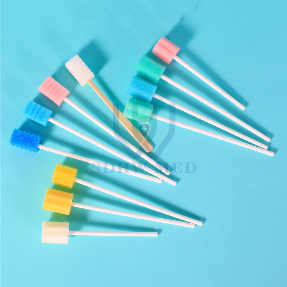 CE/ISO Medical Sterile Sponge Stick Sponge Brush