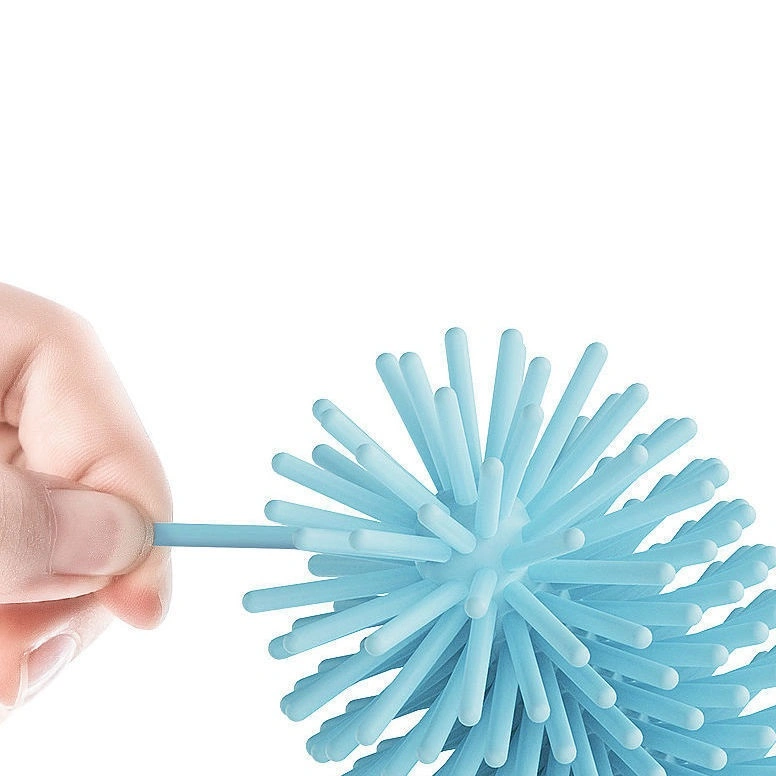 New 360 Degree Rotation Cleaning Baby Milk Bottle Silicone Brush Set Tools Pacifier Feeding Bottle Brush