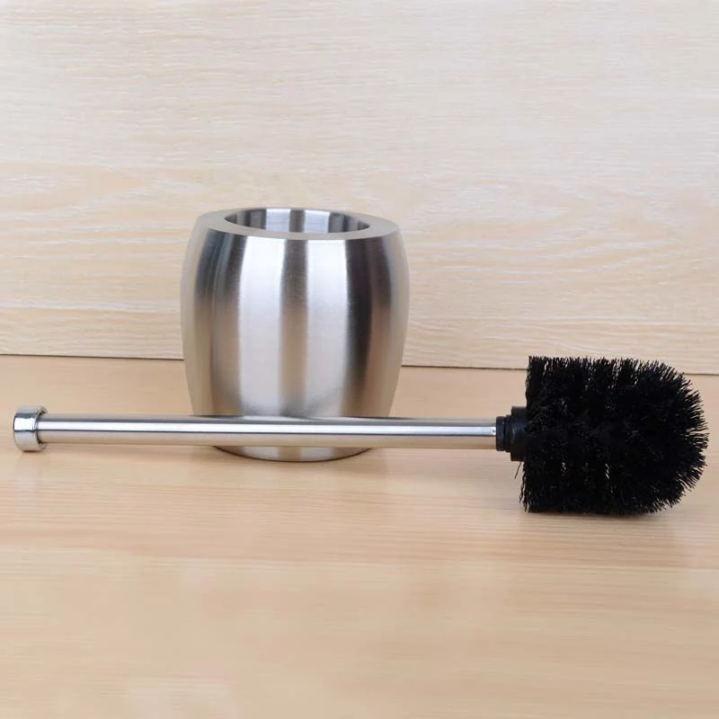 Bathroom Free Standing Toilet Paper Holder Silicon Toilet Brush with Slim Holder