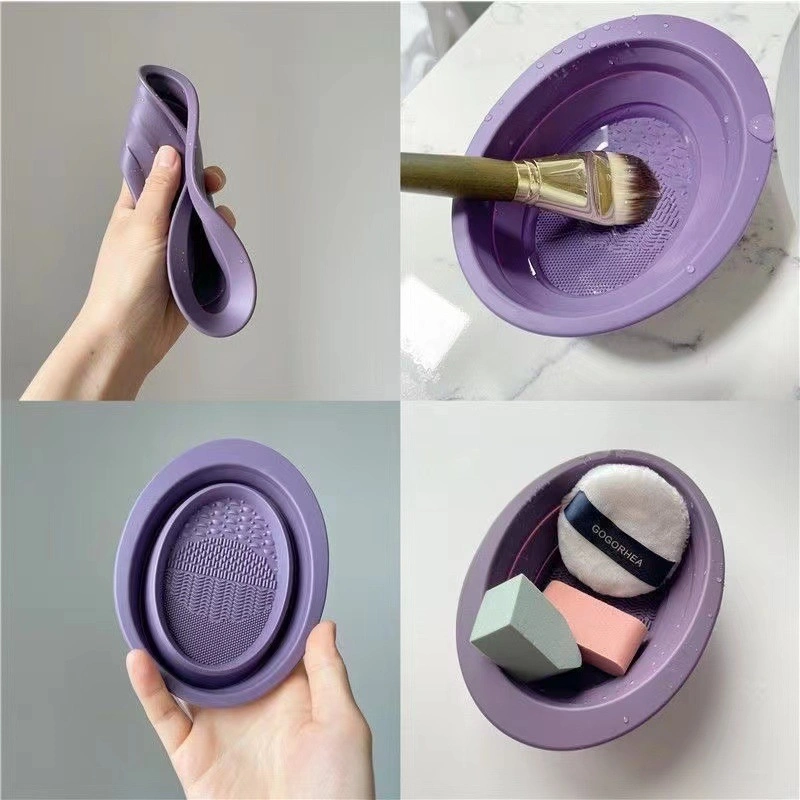 New Arrival Silicone Sponge Blender Cleanser Bowl Dry or Wet Use Quick Clean Silicon Makeup Brush Cleaning Mat