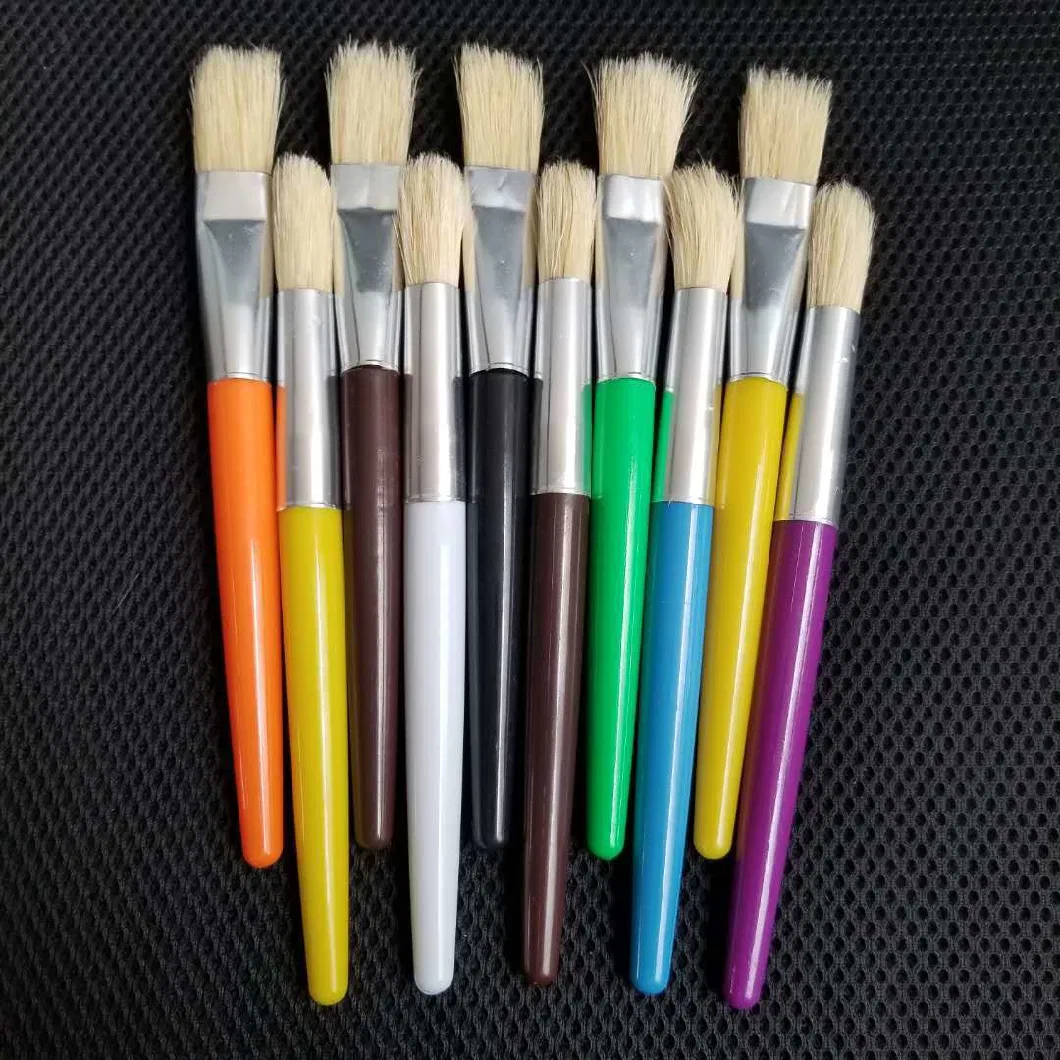 Nylon Head Plastic Bristles Painting Pen Oil Paint Brushes Children Painting Tool