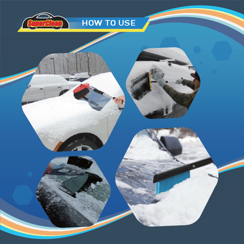 Snow Brush with Foam Grip, Ice Scraper for Car Windshield &amp; Windows