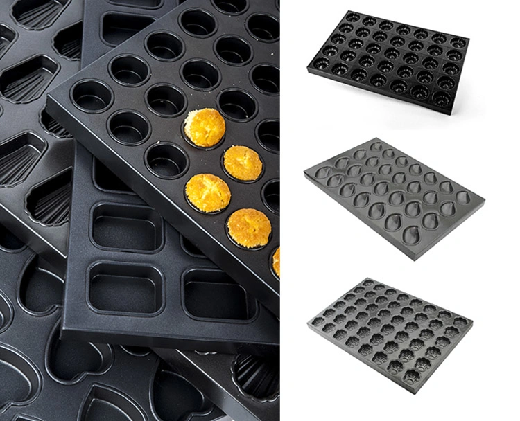 ODM&OEM High Quality Durable Industrial Metal Non Stick Round 24 Cupcake Muffin Mini Cake Moulds Baking Tray