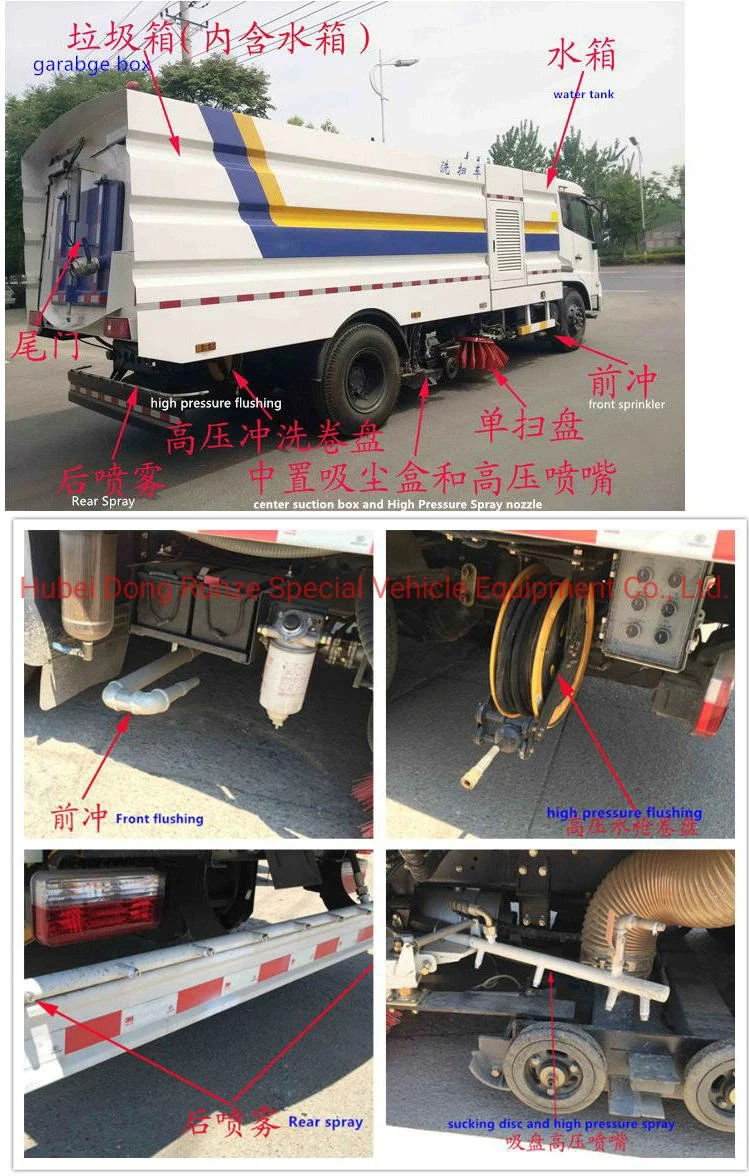 Foton Small Forland Industrial 3t High Pressure Dry Vacuum Dust Road Sweeper