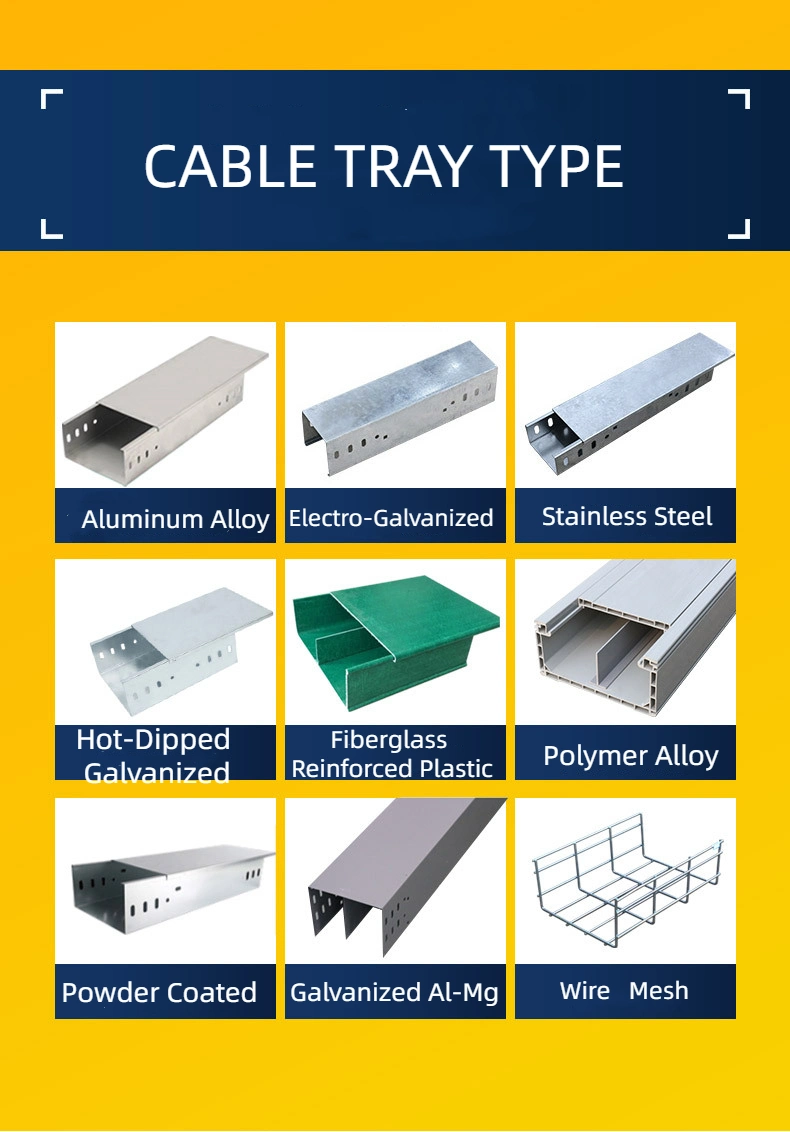 Cable Bridge Manufacturers Directly Supply Galvanized Hot DIP Zinc Metal Cable Tray