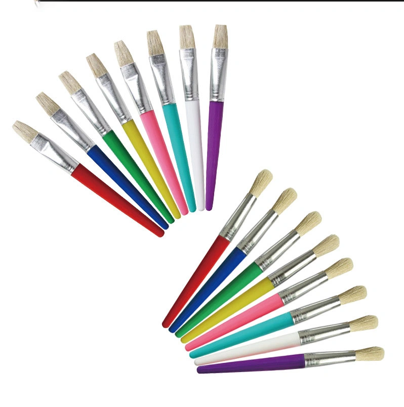 Nylon Head Plastic Bristles Painting Pen Oil Paint Brushes Children Painting Tool