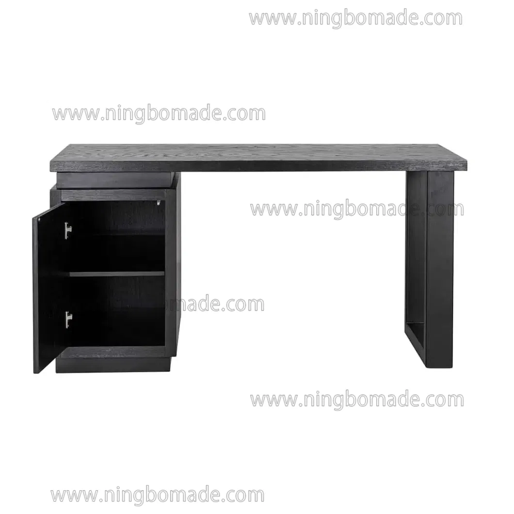 Oakura Elegant Furniture Brush Black Timber Veneer Desk