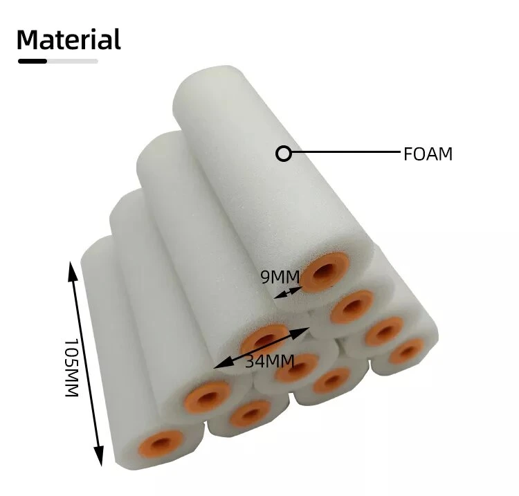 Yunxiao Factory 4 Inch High Density Foam Paint Roller Cover