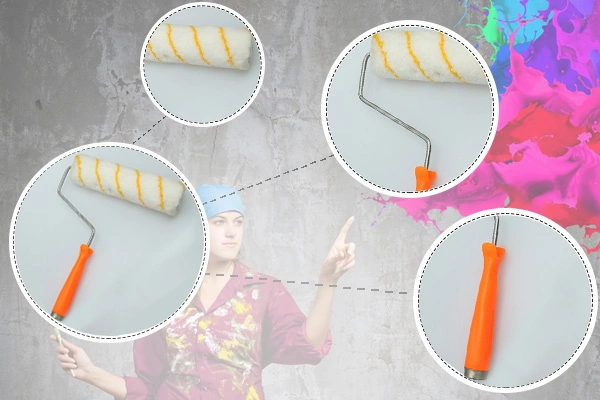 China Wholesale Sponge Paint Roller Brush with Plastic Metal Handle