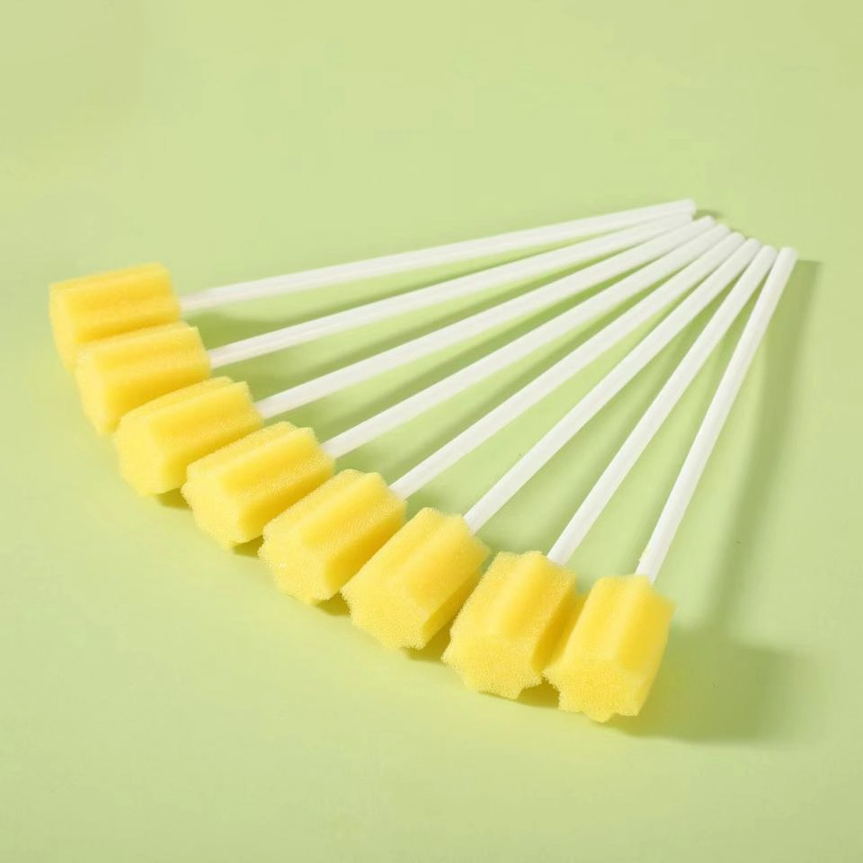 Disposable Medical Oral Care Sponge Swab Foam Toothbrush Cleaning Mouth Swabs