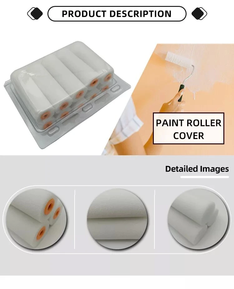 Yunxiao Factory 4 Inch High Density Foam Paint Roller Cover