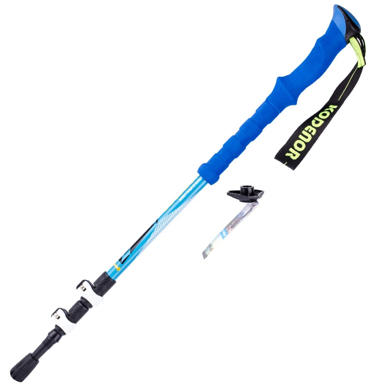 Outdoor 135cm Quick Take-off Strap EVA Grip Telescopic Hiking Stick Trekking Poles 7075 Aluminium Alloy Nordic Walking