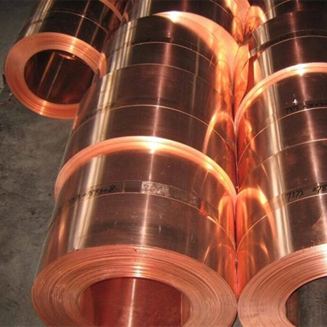 Half Hard Pure Thin C10100 C10300 C11000 C12200 Copper Foil Tape in Coil 99.9% Pure Copper