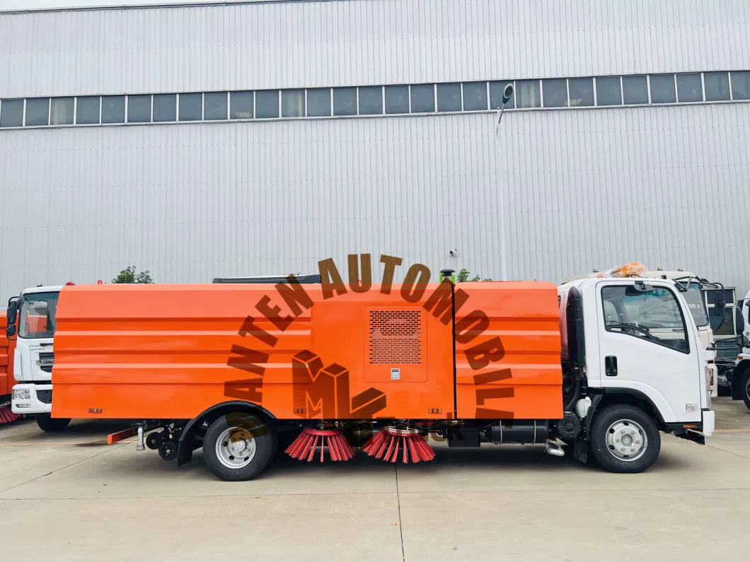 Isuzu Kv600 10tons Road Floor Cleaning Machine Road Sweeping Vacuum Automatic Dumping Floor Sweeper Truck