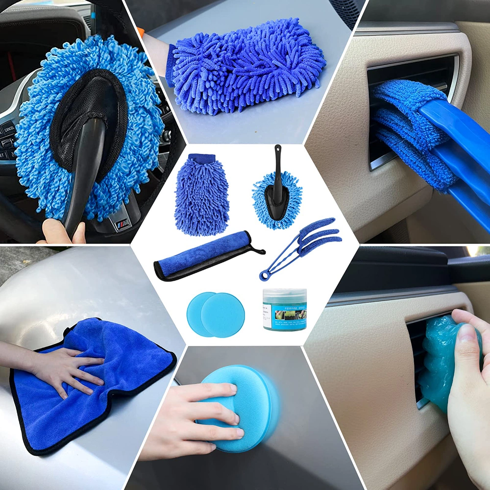 Exterior Interior Bathroom Cleaner Tools Detailing Set Custom Auto Detailing Brush Set Wheel Brushes