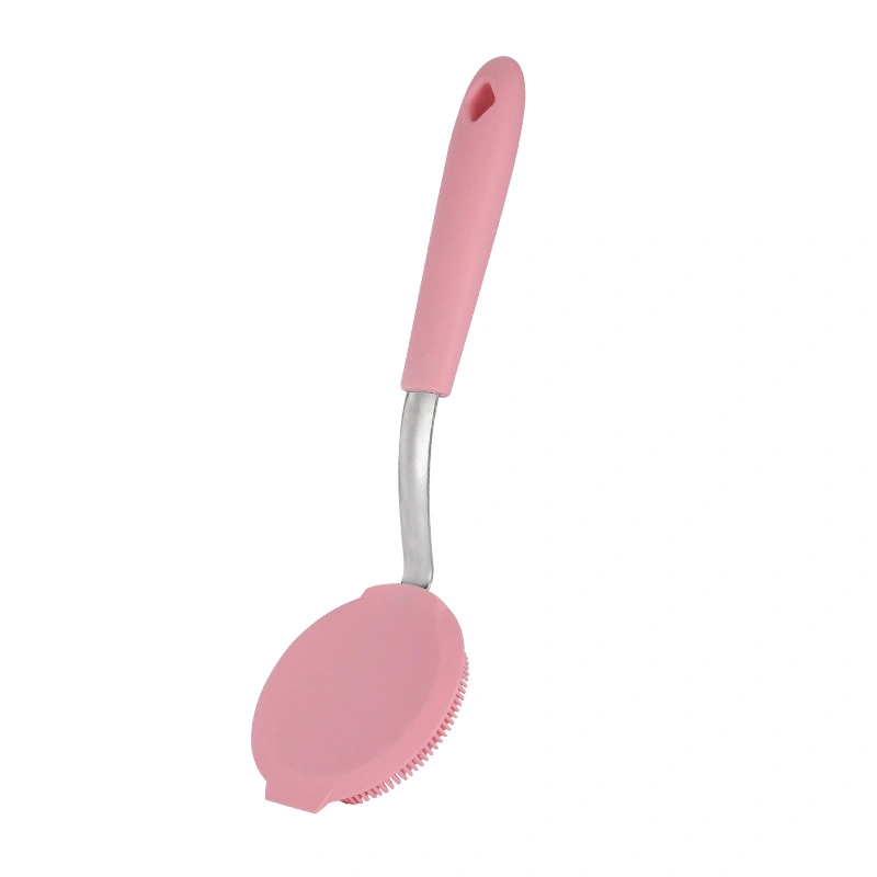 Wholesale Kitchen Tools Kitchen Brush Silicone Pot and Pan Cleaning Brush Dish Brush with Handle Kitchen Accessories