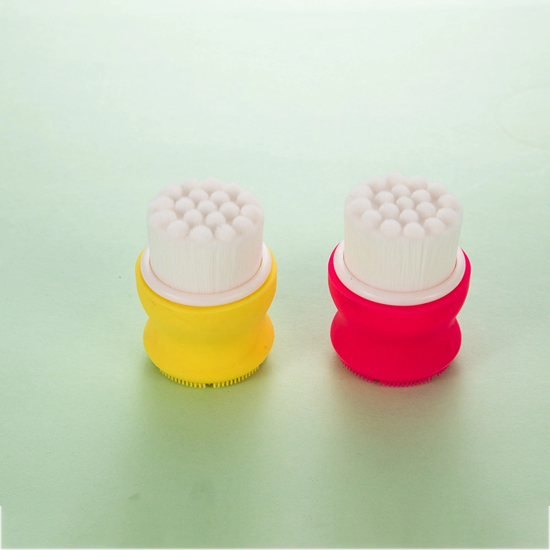 Hot Selling Product Portable ABS PVC Box Double Headed Face Washing Brush