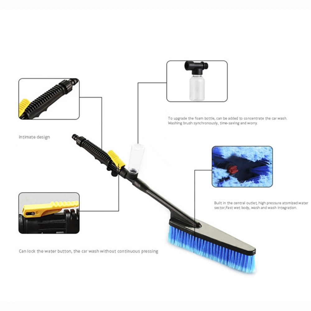 Car Cleaning Brush Retractable Long Handle Water Flow Switch Foam Bottle Durable Car Wash Brush Auto Exterior Wyz13163