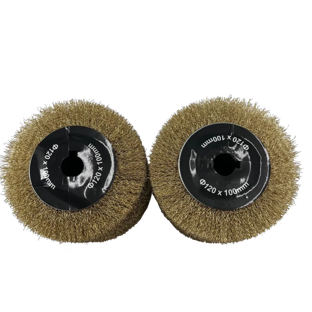 Spot Wholesale Wire Drawing Wheel 120X100mm Abrasive Wire Drawing Wheel Drum Burnishing Brush for The Surface Treatment of Furniture Wooden Products Polishing