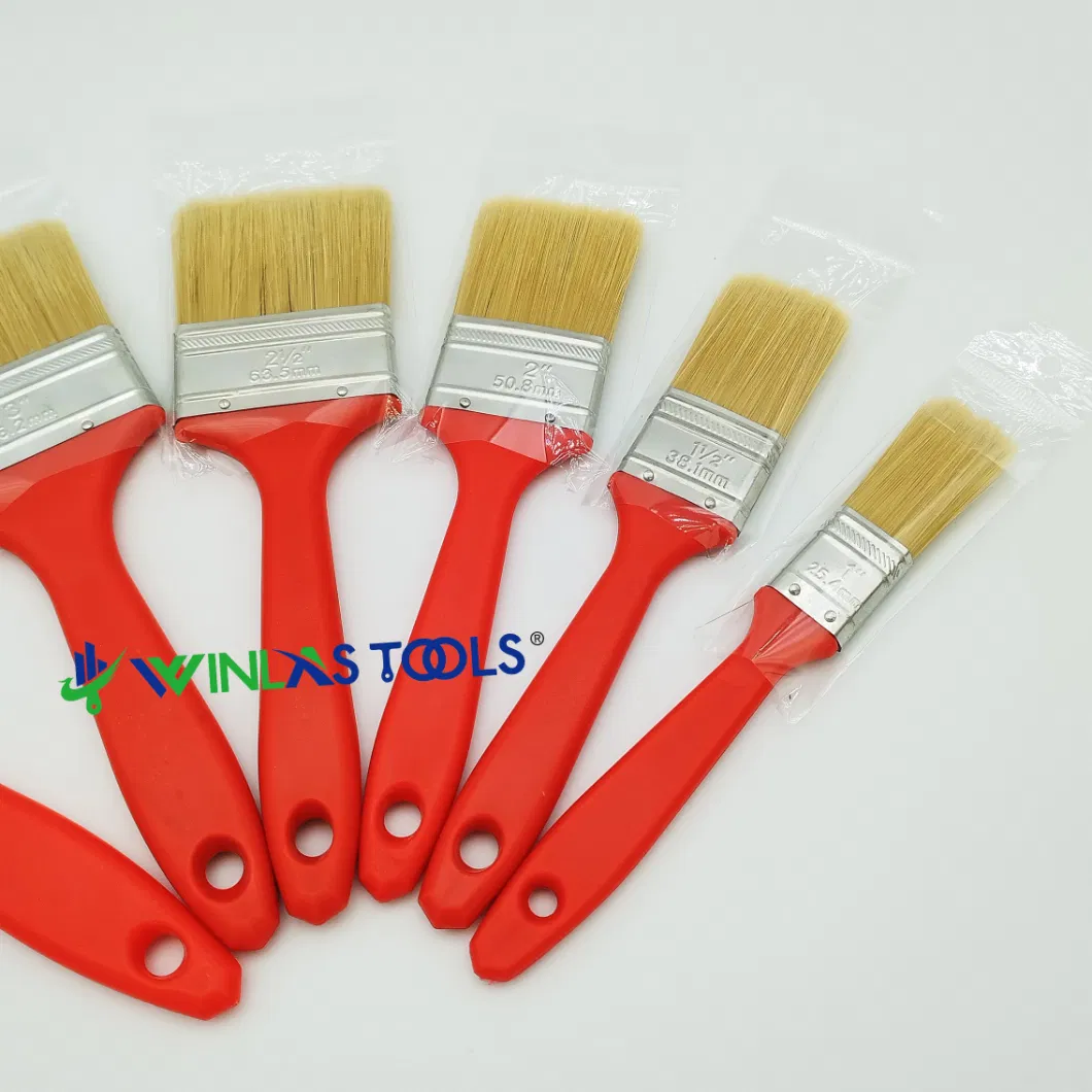 Good Online Bristle Wood Handle Paint Brush Different Size Oil Painting Roller Brush