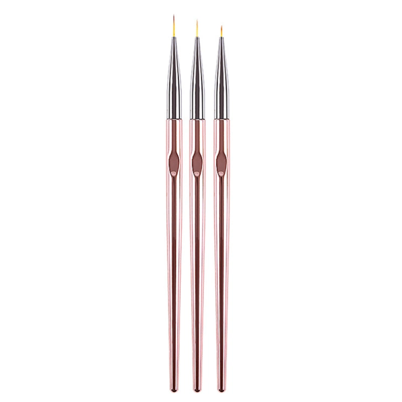 3PCS/Set Acrylic French Stripe Line Painting Manicure Slim Line Drawing Nail Art Pen