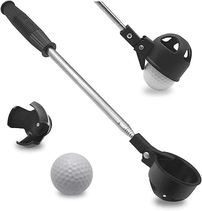 Golf Ball Scoop Pick up Retriever 304 Stainless Steel Tool Extension Pole