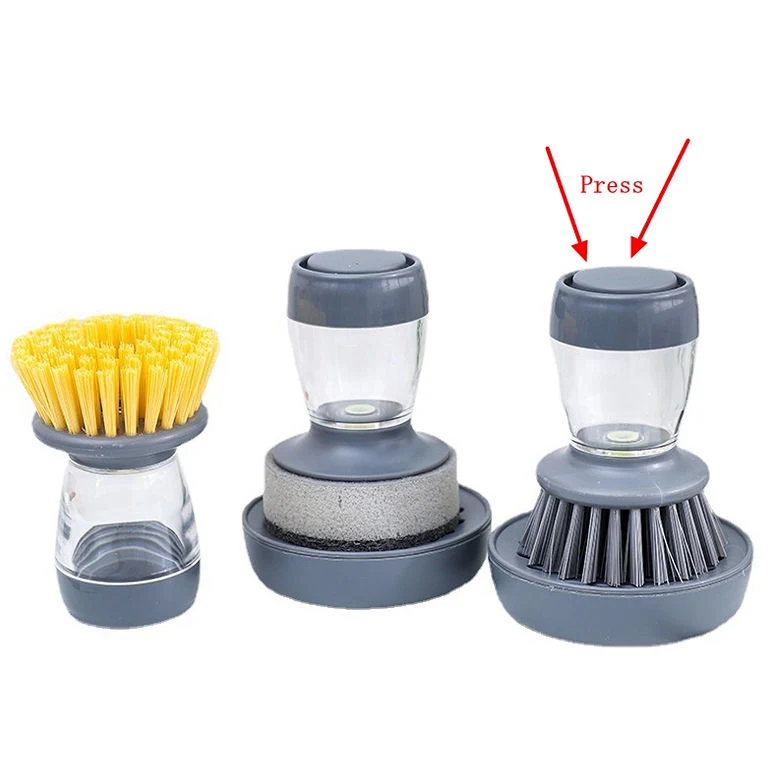 Automatic Liquid Dispenser Cleaner Palm Sponge Dish Cleaning Brush Pot Dishwashing Brush