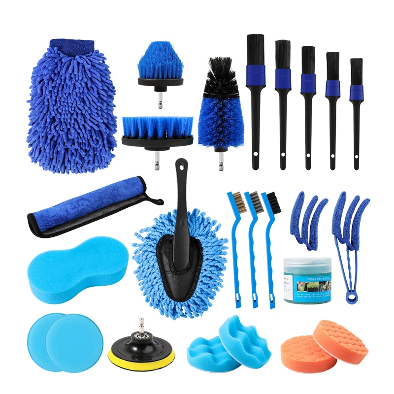 Exterior Interior Bathroom Cleaner Tools Detailing Set Custom Auto Detailing Brush Set Wheel Brushes