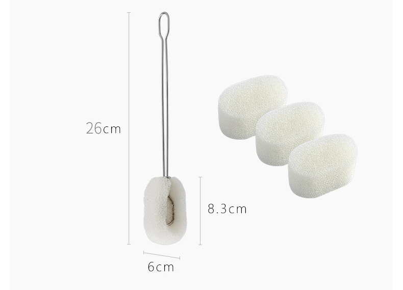 Soap Dispensing Replaceable Head Dish Cleaning Sponge Bottle Brush