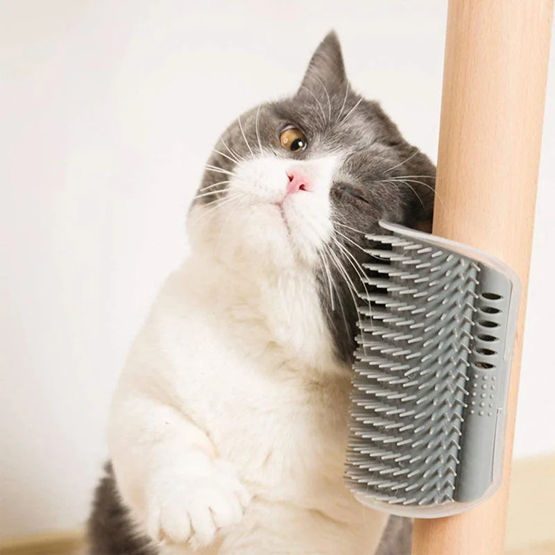 Hot Selling Silicone Self Grooming Brush for Cats Wall Corner Massage Cat Combs Brush