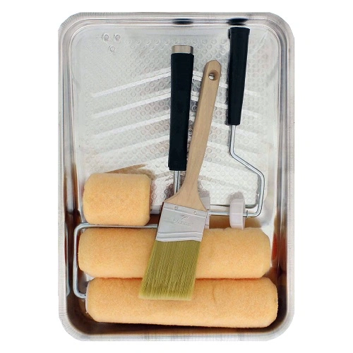 China Wall Painting Tools Paint Roller Cover Brush Metal Tray Kit Yunxiao Factory Paint Roller Set