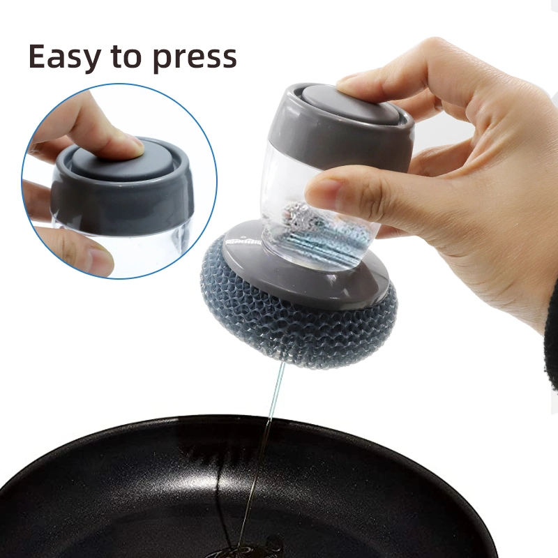 Kitchen Cleaning Tools Brush Pot Sponge Washing Cleaning Soap Dispensing Dish Brush