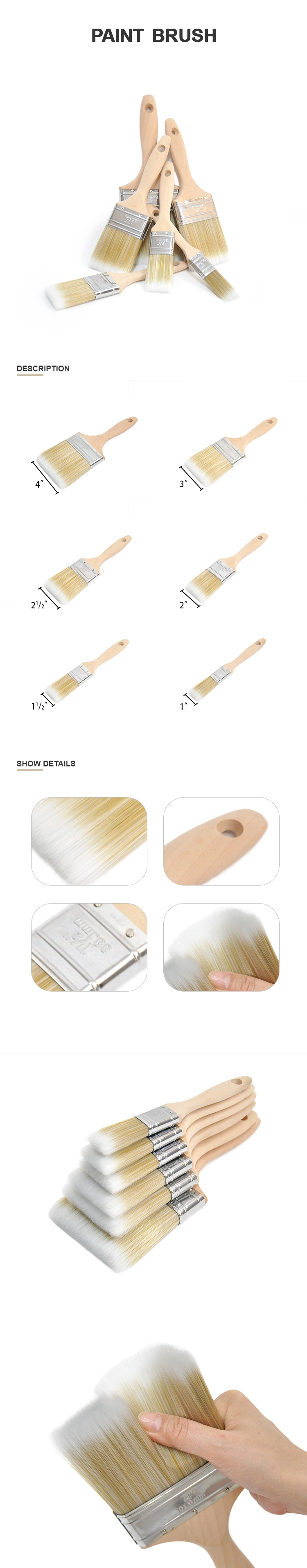 MSN Walls and Ceilings Decorating Professional Masonry Paint Brushes for Furniture and Fence Painting