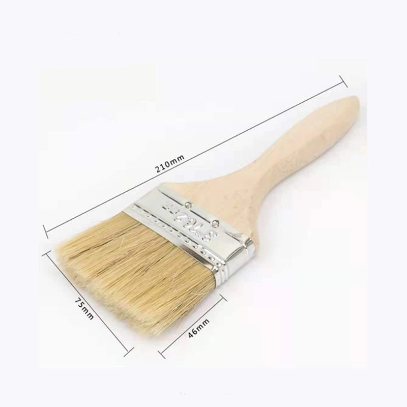 Flat Bristle Paint Brushes with Wooden Handle