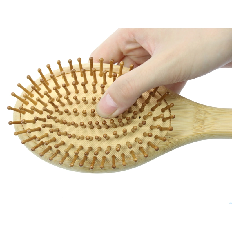 Wholesale Oval Bamboo Paddle Brush Hair Air Cushion Massage Brush