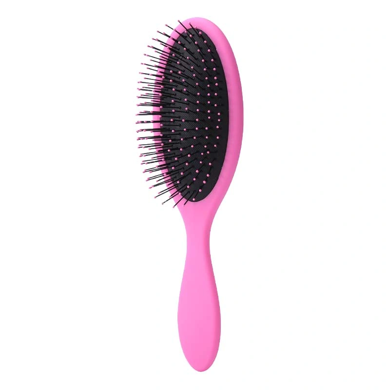 Amazon Hot Sales Logo Printing Cushion Oval Hairbrush Detangling Hair Brush Private Label Plastic Wet Hair Brush