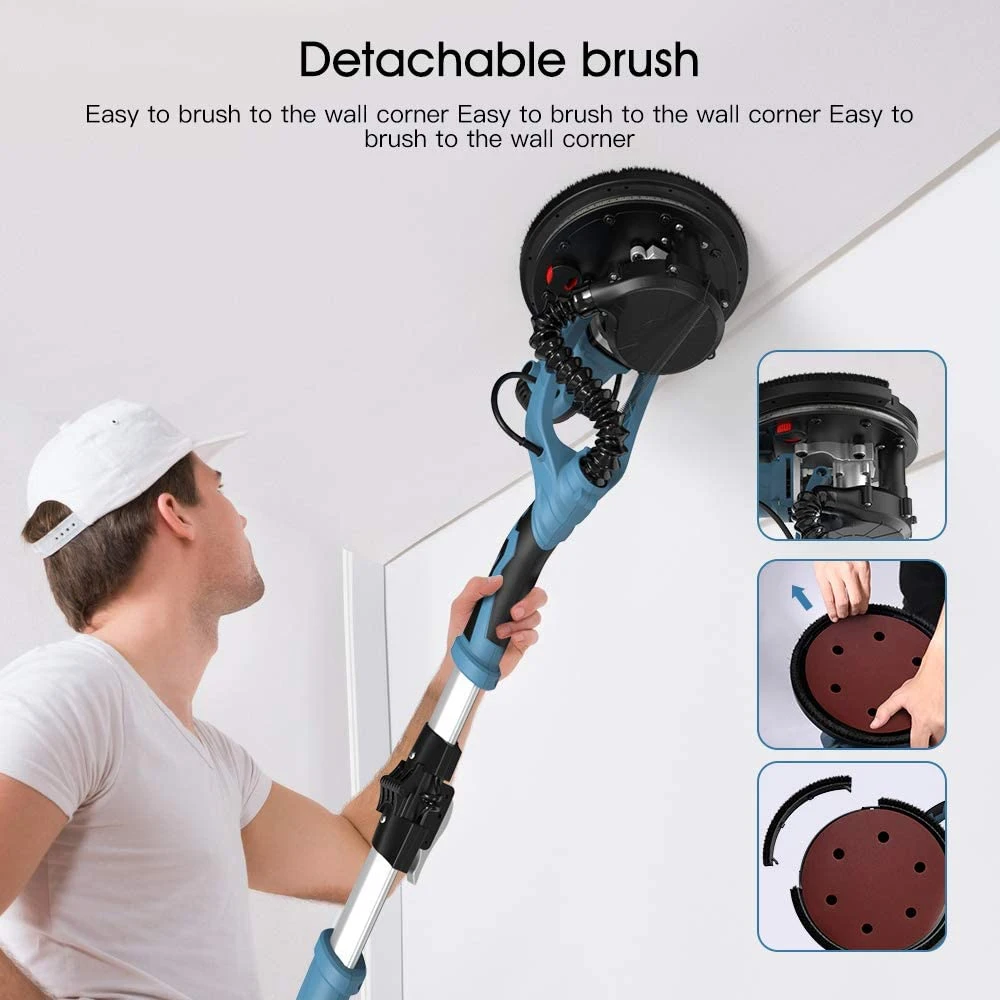 Professional-Extension Foldable-Long/Short Reach Pole-Electric Drywall Sander/Wall Polishing/Polisher Machine-Power Tools