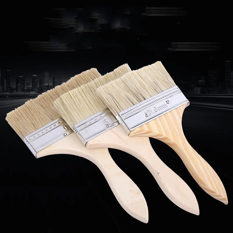 Premium Bulk Paint Brush with Wooden Handle Painting Flat Paint Brush