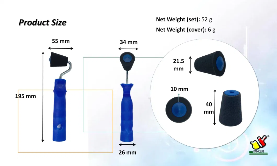 World Patent Conic Sponge/ Foam Corner Paint Roller Kit