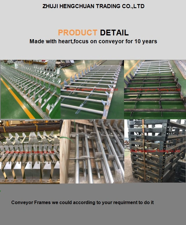 Mine Heavy Belt Conveyor Roller Frame Customized Carbon Steel Idler Frame