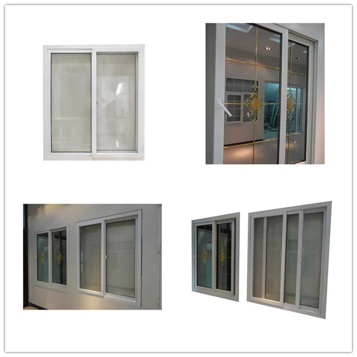 2022 Space Saving CE Approved Touch Lock Clear Float Glass UPVC Sliding Iron Window Grill Color Frame for Office Building